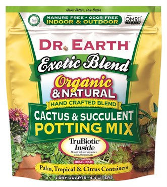 Dr. Earth® Organic & Natural Exotic Blend® Cactus & Succulent Potting Mix - 4qt